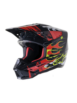 Kask enduro Alpinestars MX Supertech M5 Rash czarno-szaro-czerwony