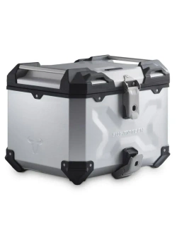 Zestaw: kufer centralny TRAX ADV + stelaż Street-rack SW-Motech BMW F 450 GS (25-) srebrny [poj.: 38l]