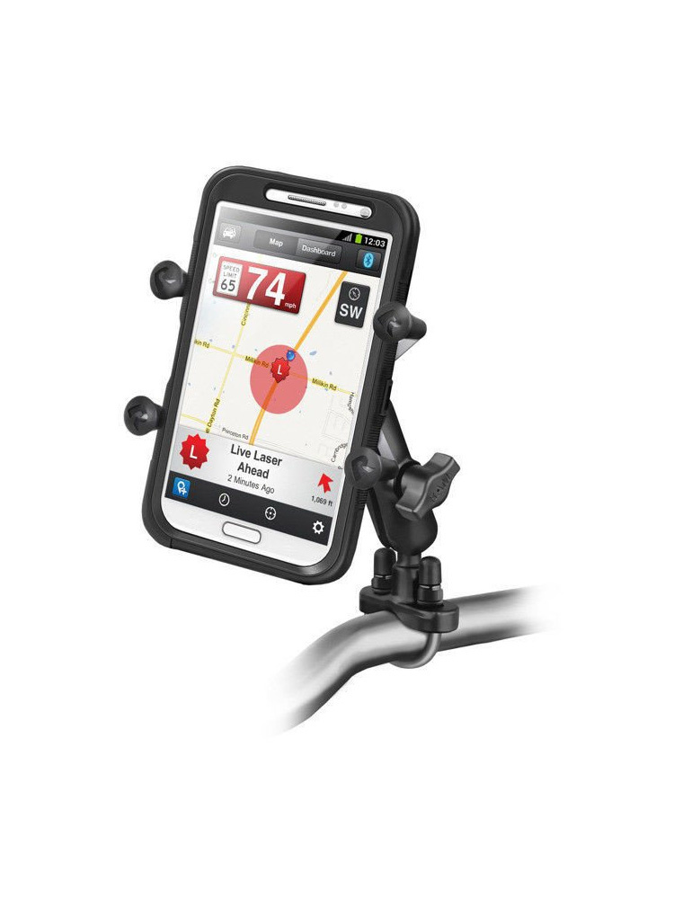 Uniwersalny uchwyt RAM X-Grip IV do dużych smartfonów montowany do ramy kierownicy