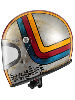 Kask integralny Premier Trophy Platinum Edition szaro-niebiesko-żółty