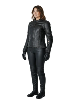 Kurtka motocyklowa damska skórzana Rukka Aramissy czarna [bez podpinki ocieplającej]