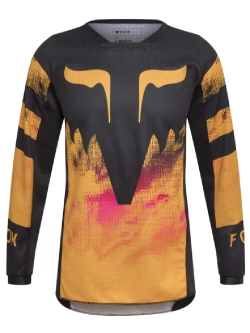 Bluza enduro dziecięca Fox 180 Kairos czarno-pomarańczowa