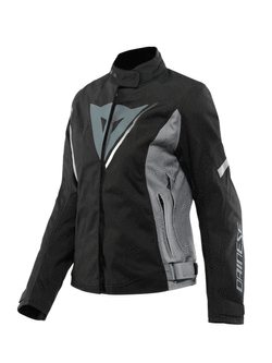 Kurtka motocyklowa damska tekstylna Dainese Veloce D-Dry czarno-szaro-biała