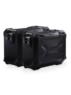 Zestaw: kufry boczne TRAX ADV + stelaże PRO 45/37 L SSw-Motech Aprilia Tuareg 660 (21-) (pojemność 37 i 45 L) czarne