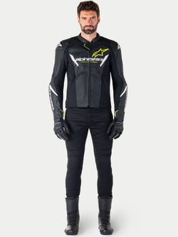 Kurtka motocyklowa skórzana Alpinestars Faster V3 Airflow czarna