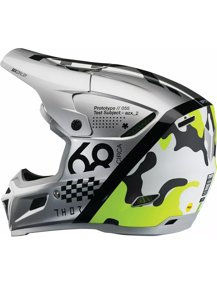 Kask enduro Thor Reflex Sport Riot szaro-żółty
