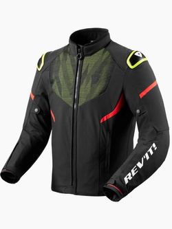Kurtka motocyklowa tekstylna REV’IT! Hyperspeed 2 H2O czarno-fluo żółta