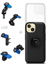 Zestaw na motocykl: etui MAG na telefon iPhone 15 (magnetyczne), wodoodporny pokrowiec MAG oraz mocowanie Quad Lock