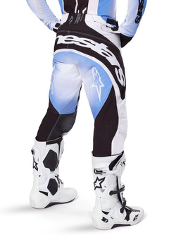 Spodnie cross damskie Alpinestars MX Techstar Melt czarno-niebieskie 
