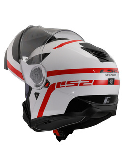 Kask szczękowy LS2 FF908 Strobe II Autox biało-czerwony