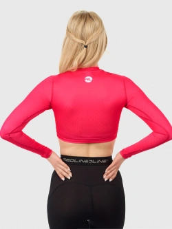 Koszulka termoaktywna damska z długim rękawem Redline Venus 2.0 Outlast crop top różowa