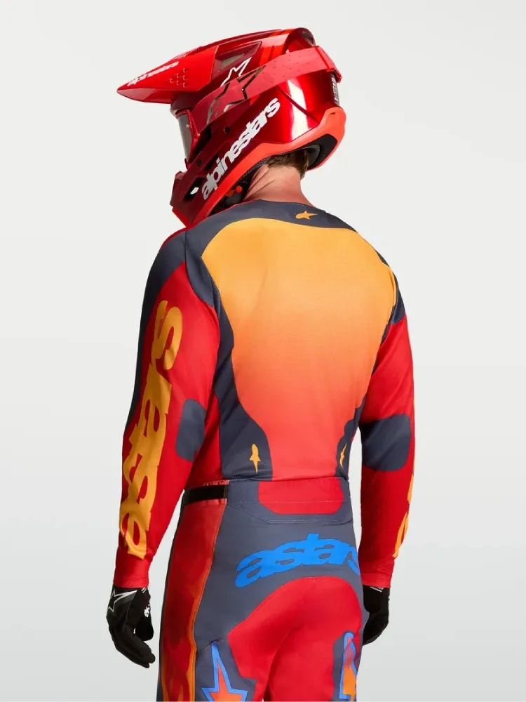 Bluza cross Alpinestars MX Racer Hunt czerwono-szare