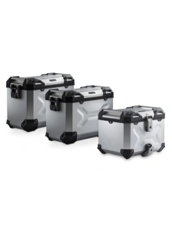 Zestaw: kufry boczne + kufer centralny TRAX ADV + stelaże SW-Motech Honda X-ADV 750 RH21 (24-) srebrne