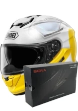 Zestaw: kask integralny Shoei GT-Air 3 Mike TC-3 żółto-biały + dedykowany interkom motocyklowy Sena SRL 3