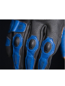 Rękawice motocyklowe Icon Hypersport Short czarno-niebieskie