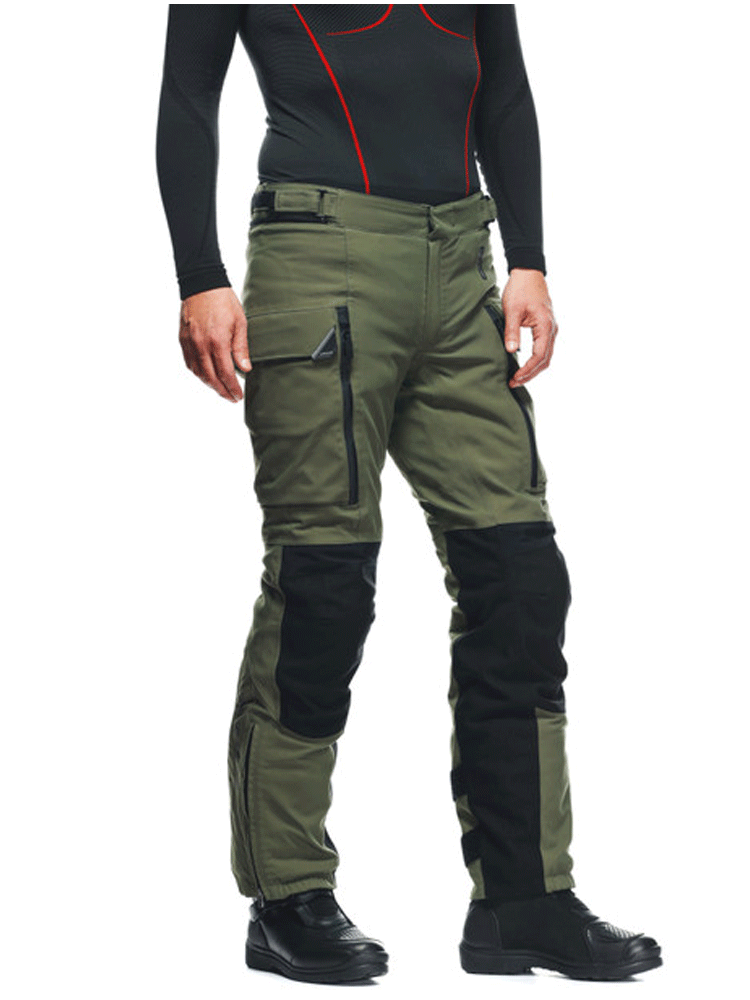 Spodnie motocyklowe tekstylne Dainese Hekla AbsoluteShell Pro 20K zielono-czarne