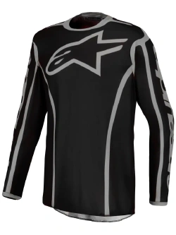 Bluza cross dziecięca Alpinestars MX Fluid Apex V2 czarno-srebrna