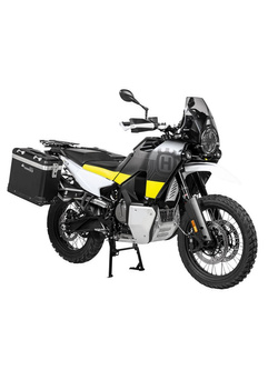 Zestaw: kufry boczne czarne "And-Black" Zega Pro + stelaże srebrne Touratech Husqvarna Norden 901/ Expedition, KTM Adventure 890/ R/ 790/ R (31+38L)