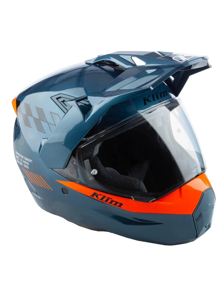 Kask adventure Klim X1 Alpha niebiesko-pomarańczowy