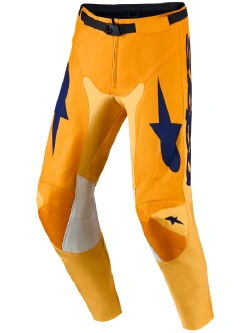 Spodnie cross Alpinestars MX Racer Amber pomarańczowo-złoto-niebieskie