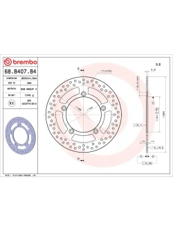Tarcza Hamulcowa Brembo Serie Oro Fixed Prime Line Suzuki (wybrane modele) [śr. 260 mm]