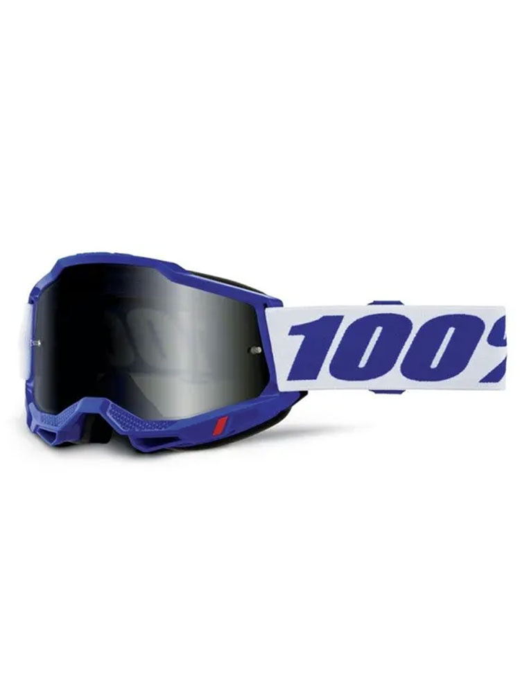 Gogle motocyklowe 100% Accuri 2 Sand z przyciemnianą szybką niebiesko-białe