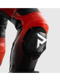 Spodnie motocyklowe skórzane Rebelhorn Inferno czarno-niebiesko-czerwone