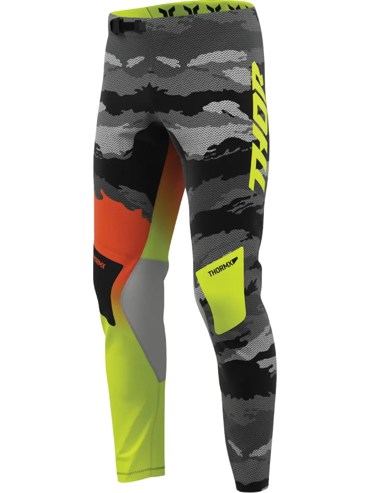 Spodnie cross Thor Sportmode Recon czarno-pomarańczowo-żółte