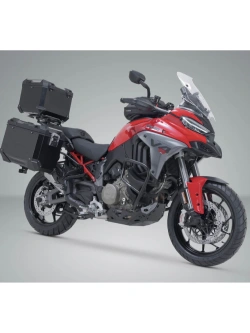 Zestaw: kufry boczne + kufer centralny TRAX ADV + stelaże SW-Motech Ducati Multistrada V4 / S (20-)/ Pikes Peak (21-)/ Rally (23-) czarne