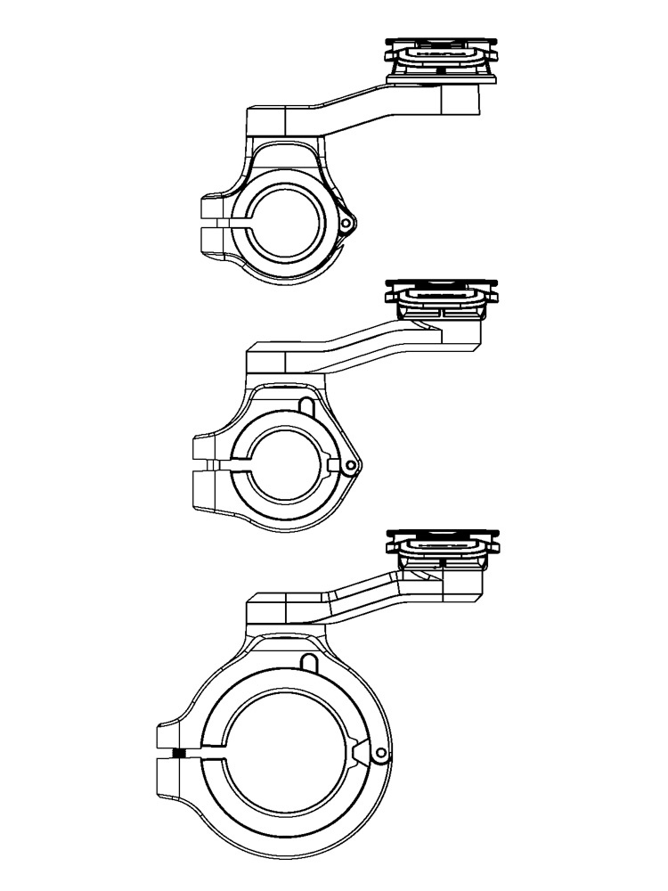 Uchwyt montowany na kierownicy motocykla Quad Lock PRO duży czarny