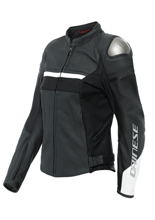 Kurtka motocyklowa damska skórzana Dainese Rapida czarno-biała