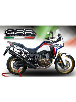 Tłumik G.P.R Furore Evo4 Nero [Slip-On, Black Aluminium] - Honda CRF 1000 L Africa Twin [18-20] e4