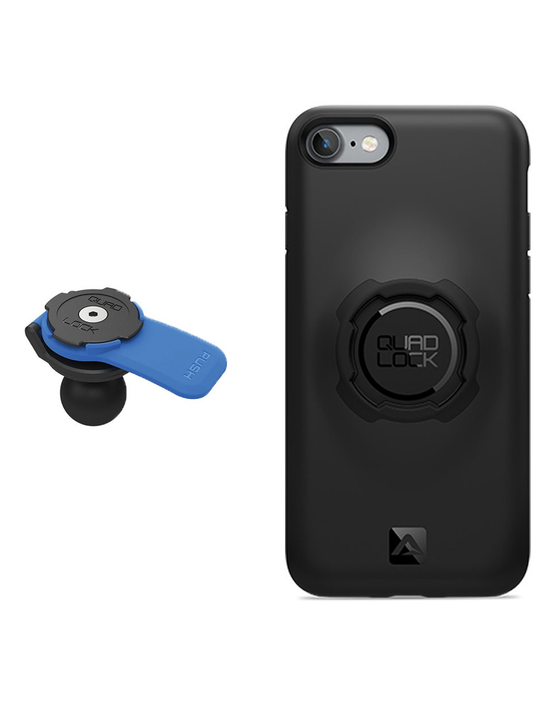 Zestaw: etui na telefon iPhone SE (2 i 3 gen) , 8  i 7 + wodoodporny pokrowiec + uchwyt kulowy Quad Lock