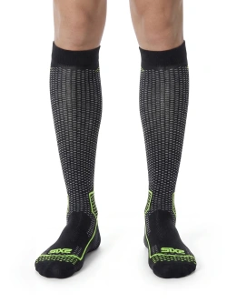 Skarpety SIXS Long V3 czarne-fluo