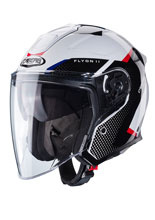 Kask otwarty Caberg Flyon II Boss biało-czarno-czerwony