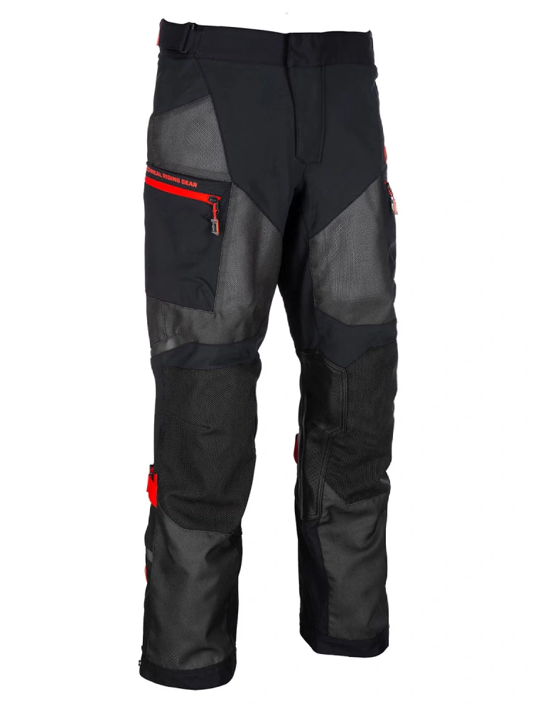 Spodnie motocyklowe tekstylne Klim Baja czarno-czerwone