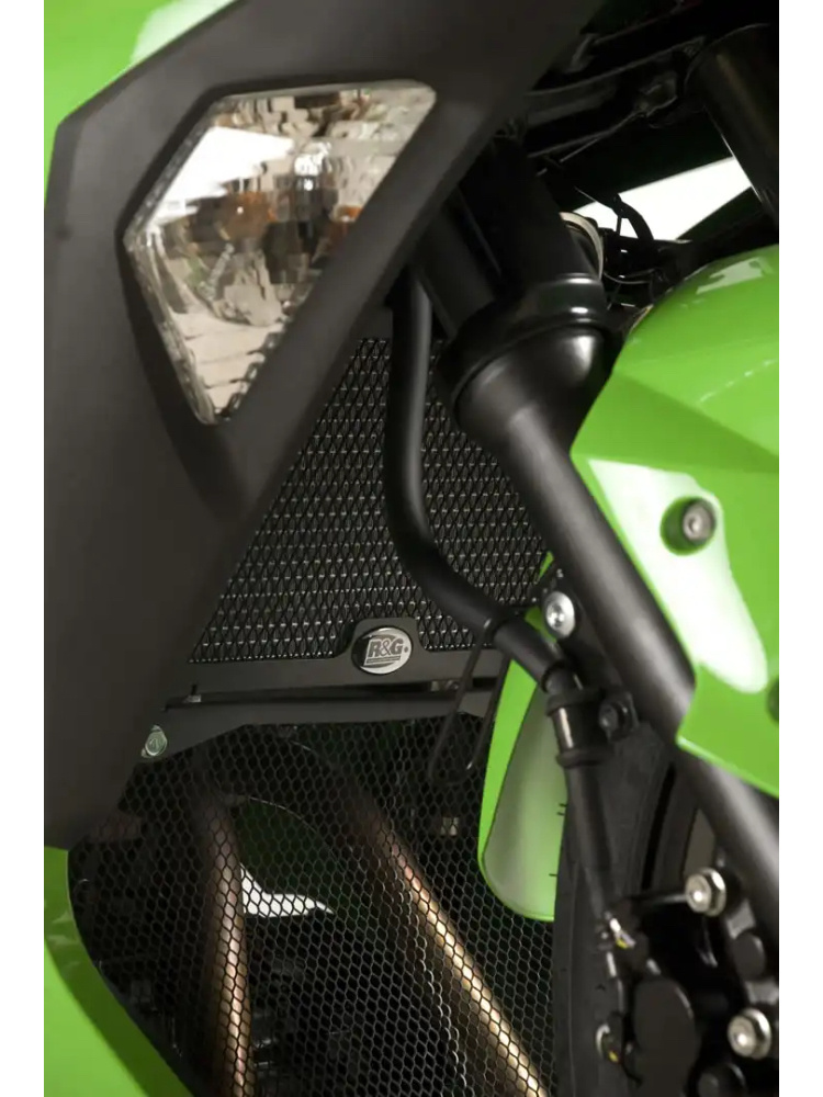 Osłona chłodnicy R&G Racing Kawasaki NInja 250 (08-17)/ 300 (12-20)/ Z 250 (13-18) zielona