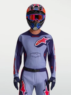 Bluza cross Alpinestars MX Racer Air Hunt fioletowo-różowa