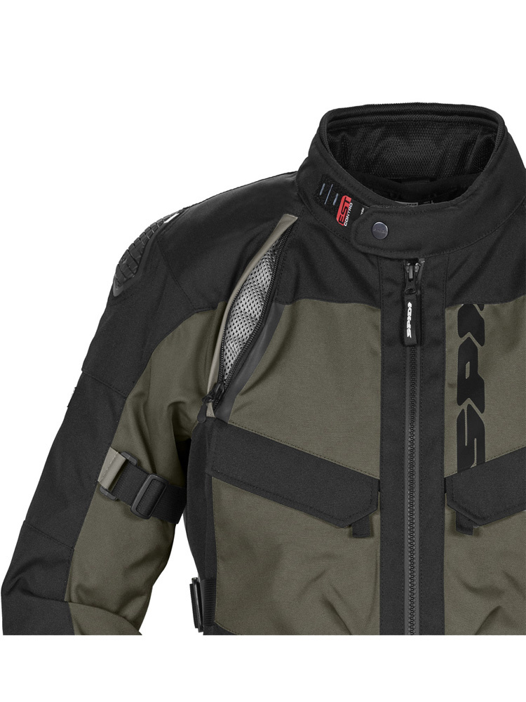 Kurtka motocyklowa tekstylna Spidi RW H2Out czarno-szaro-zielona