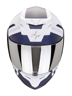 Kask integralny Scorpion Exo-520 Evo Air Banshee biało-niebiesko-fioletowy matowy