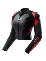 Kurtka motocyklowa damska skórzana Rebelhorn Diva RS czarno-czerwona