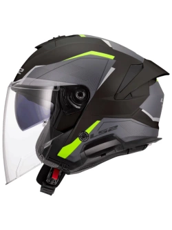 Kask otwarty LS2 OF618 Verso II czarno-szaro-czerwony