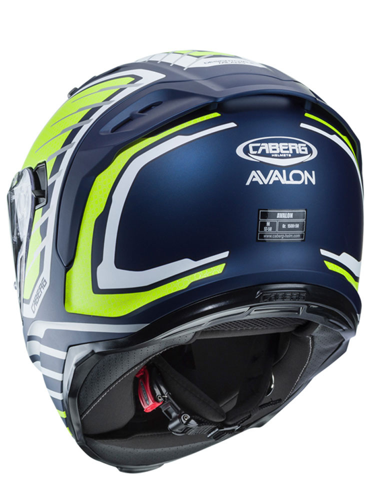 Kask integralny Caberg Avalon Forge matowy niebiesko-biało-żółty
