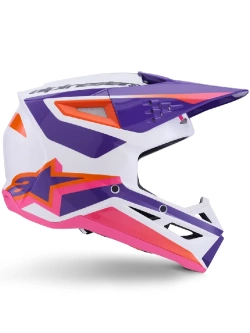 Kask enduro Alpinestars SM3 Heat fioletowo-biało-różowy