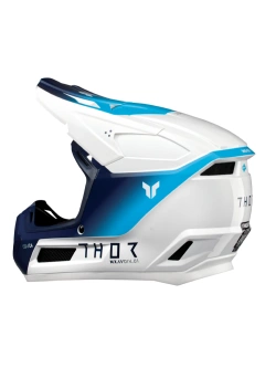 Kask enduro dziecięcy Thor Fleet Storm biało-niebieski