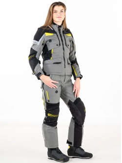 Kurtka motocyklowa damska tekstylna Touratech Companero Rambler Pro szaro-czarno-żółta