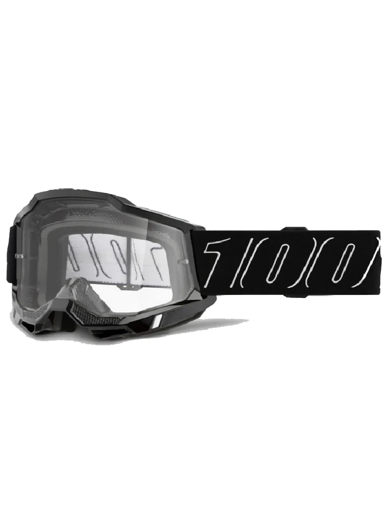 Gogle motocyklowe 100% Accuri 2 Blackline z przezroczystą szybką, czarne