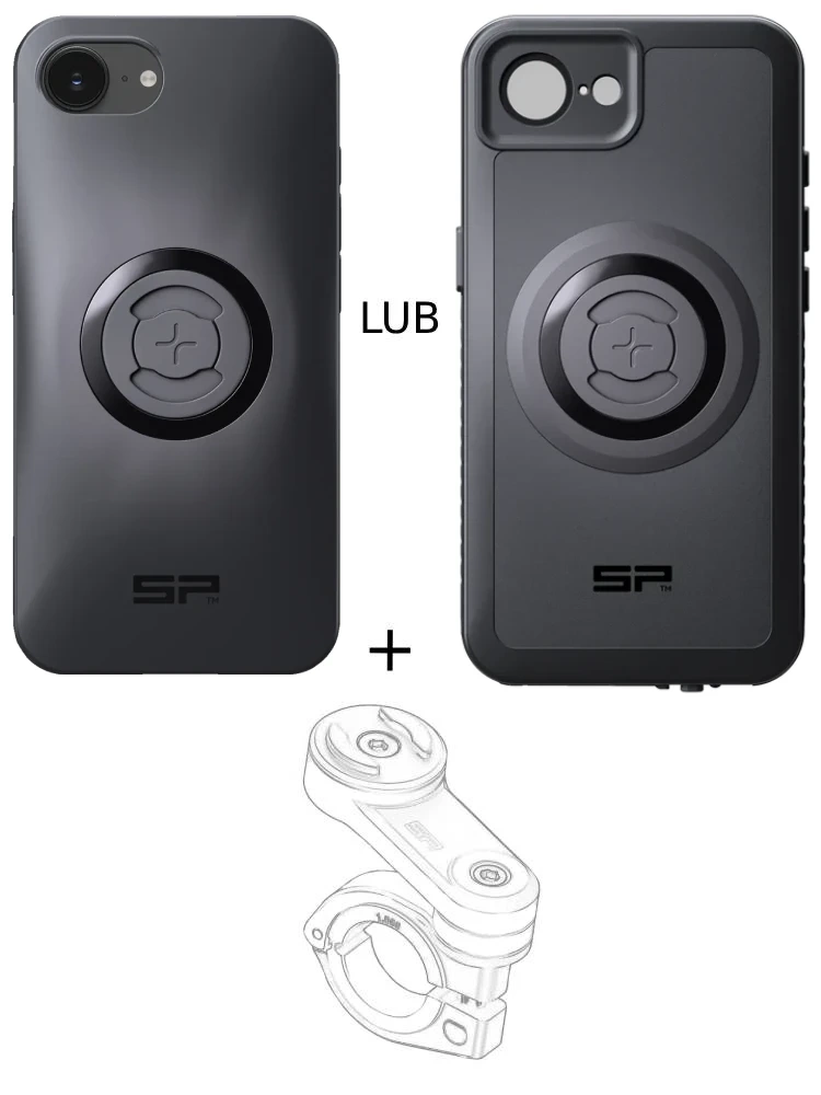 Zestaw na motocykl: etui na telefon iPhone 16e + mocowanie SP Connect