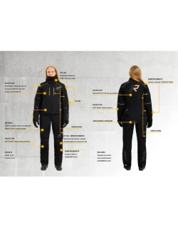 Kurtka motocyklowa damska tekstylna Rukka FlexoRina czarna