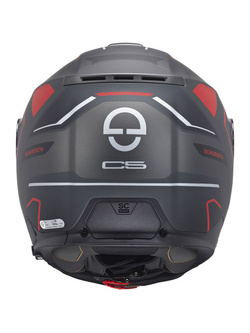 Kask szczękowy Schuberth C5 Omega czarno-szaro-czerwony